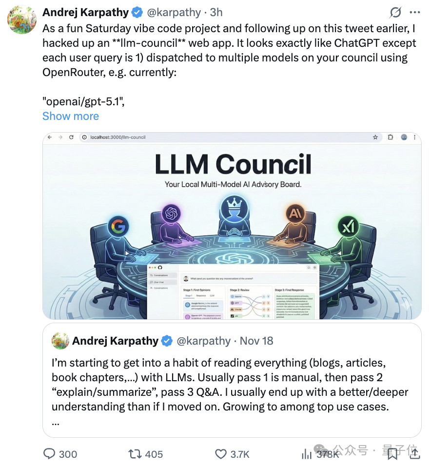 卡帕西大模型横评方法太好玩了!四大AI匿名参赛评分,最强出乎意料