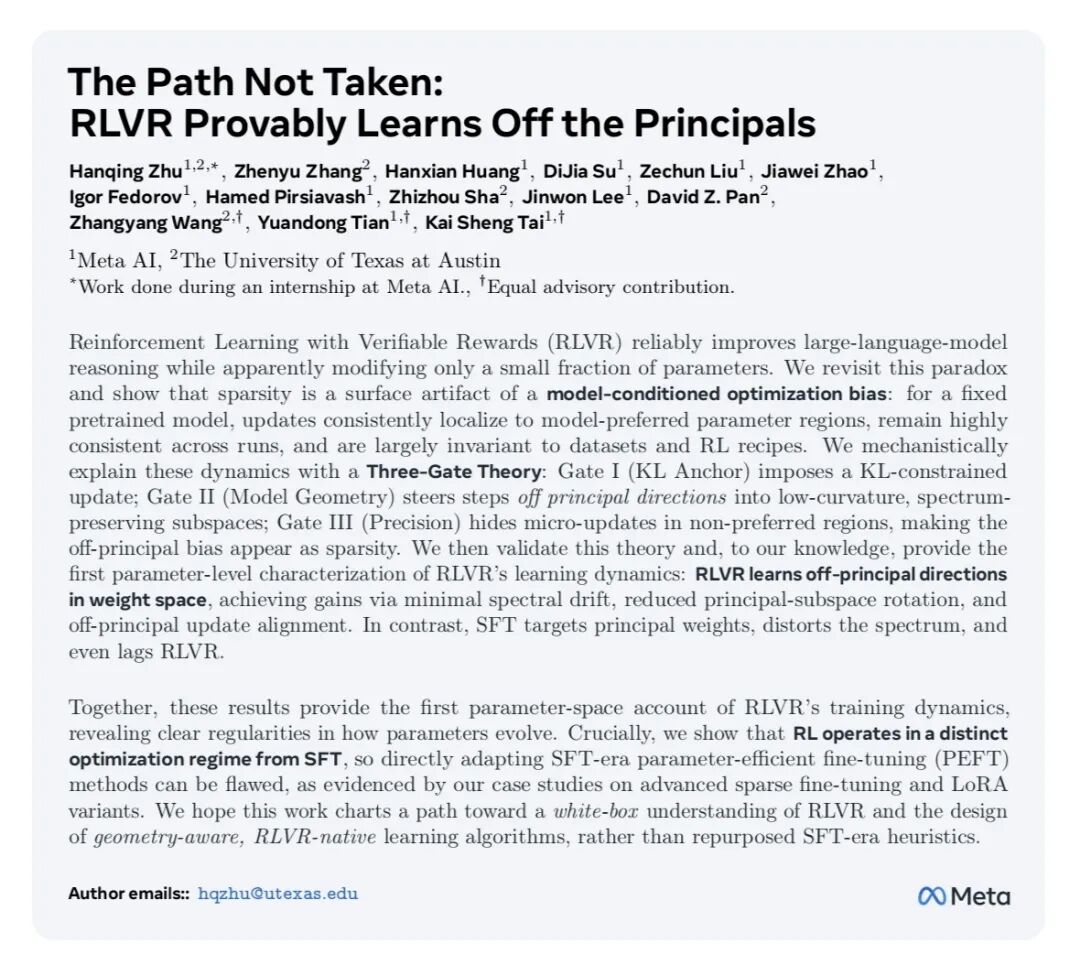 浅谈一下RLVR&SFT分别对模型显性知识学习和隐参数空间结构扰动背后的一些猜想