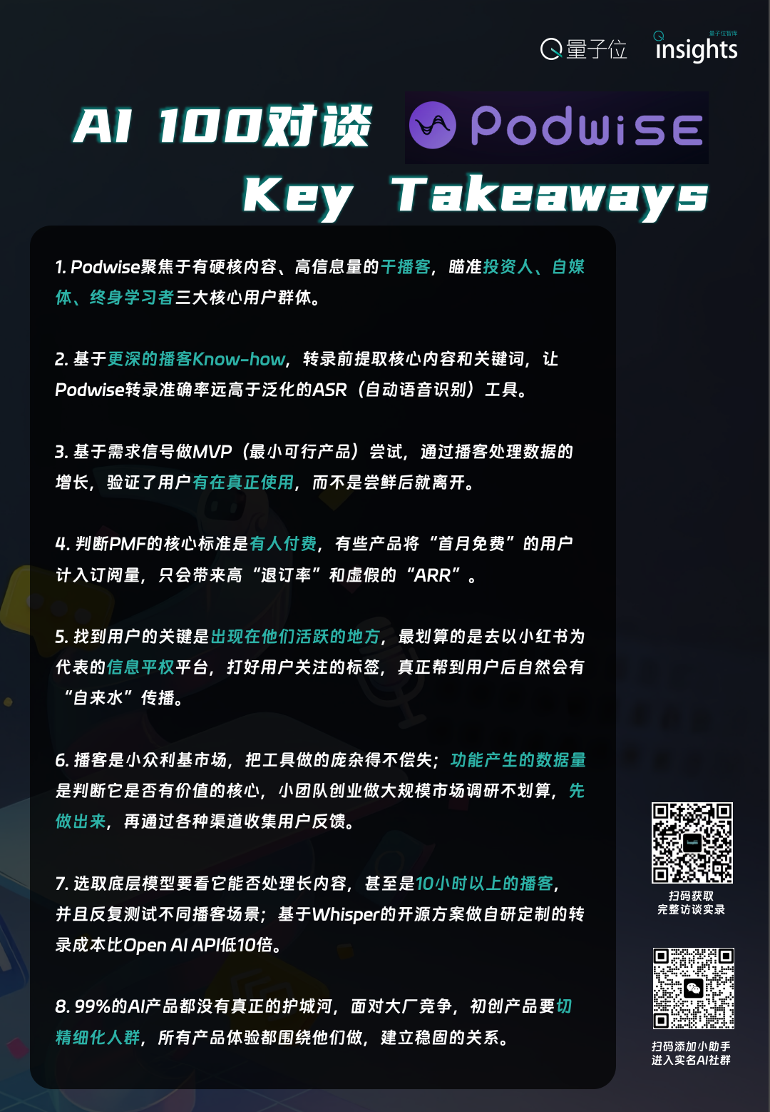 99%的AI产品都没有真正的护城河,初创产品需要做好「细分场景+生态协同」 | 对话AI播客工具Podwise