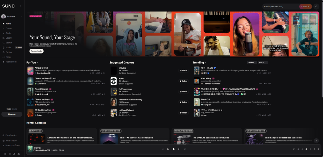 Suno V5让整个B站开始文艺复兴了。