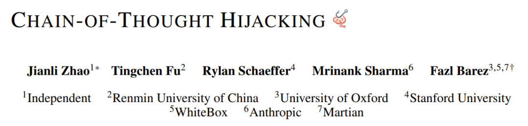 AI越会思考,越容易被骗?「思维链劫持」攻击成功率超过90%