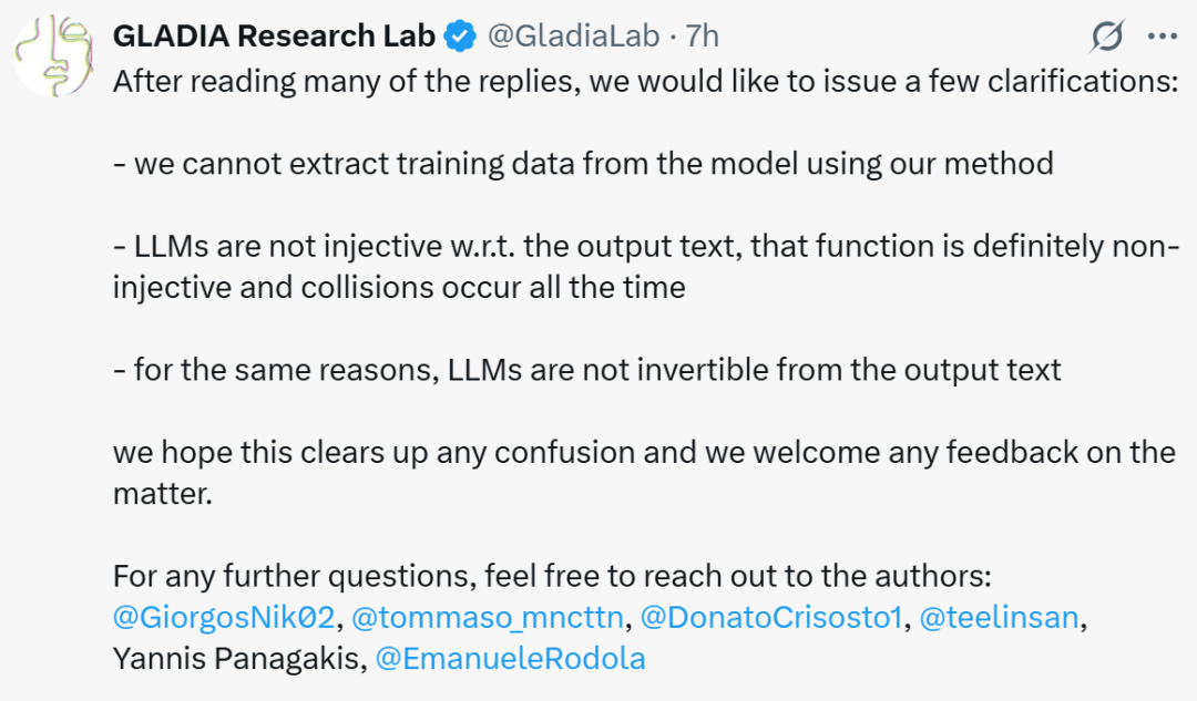 最具争议性研究:大模型中间层输出可 100% 反推原始输入