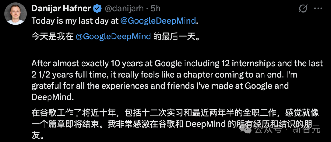 谷歌Dreamer大神离职!「辛顿门徒」自曝错过Transformer