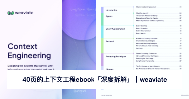 40页的上下文工程ebook「深度拆解」｜weaviate