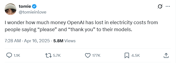 你对ChatGPT越粗鲁，它赚得越多！最新研究揭秘：一条不礼貌提示语会多输出14个token，企业用户每天或多花数十万美元