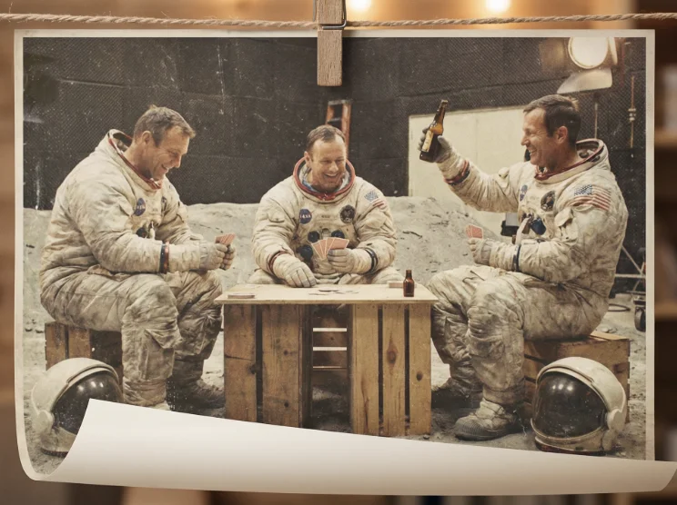 Nano Banana Review:摄影棚里的宇航员——美国登月造假调查