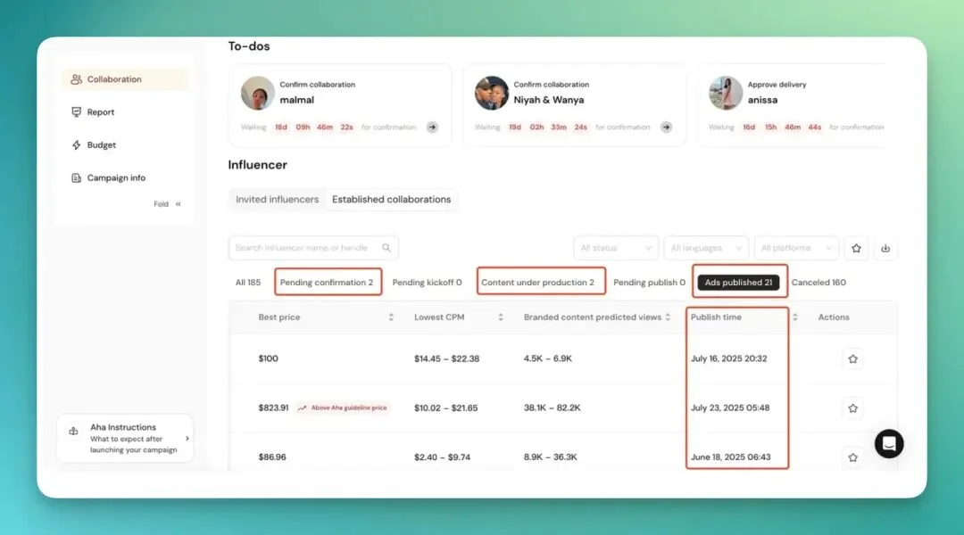 一手实测 Aha 2.0:真的是达人营销的最优解吗?