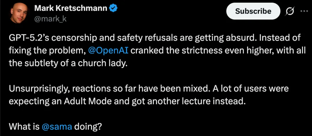 GPT-5.2已上线24小时:差评如潮!