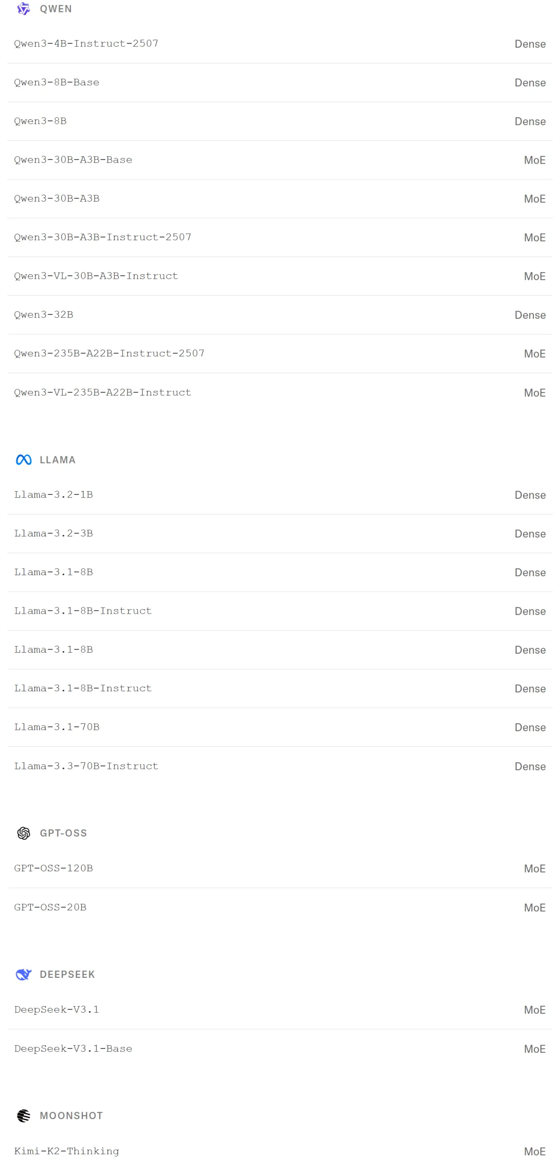 Thinking Machines首款产品重大更新:K2 Thinking、Qwen3-VL都可以微调了