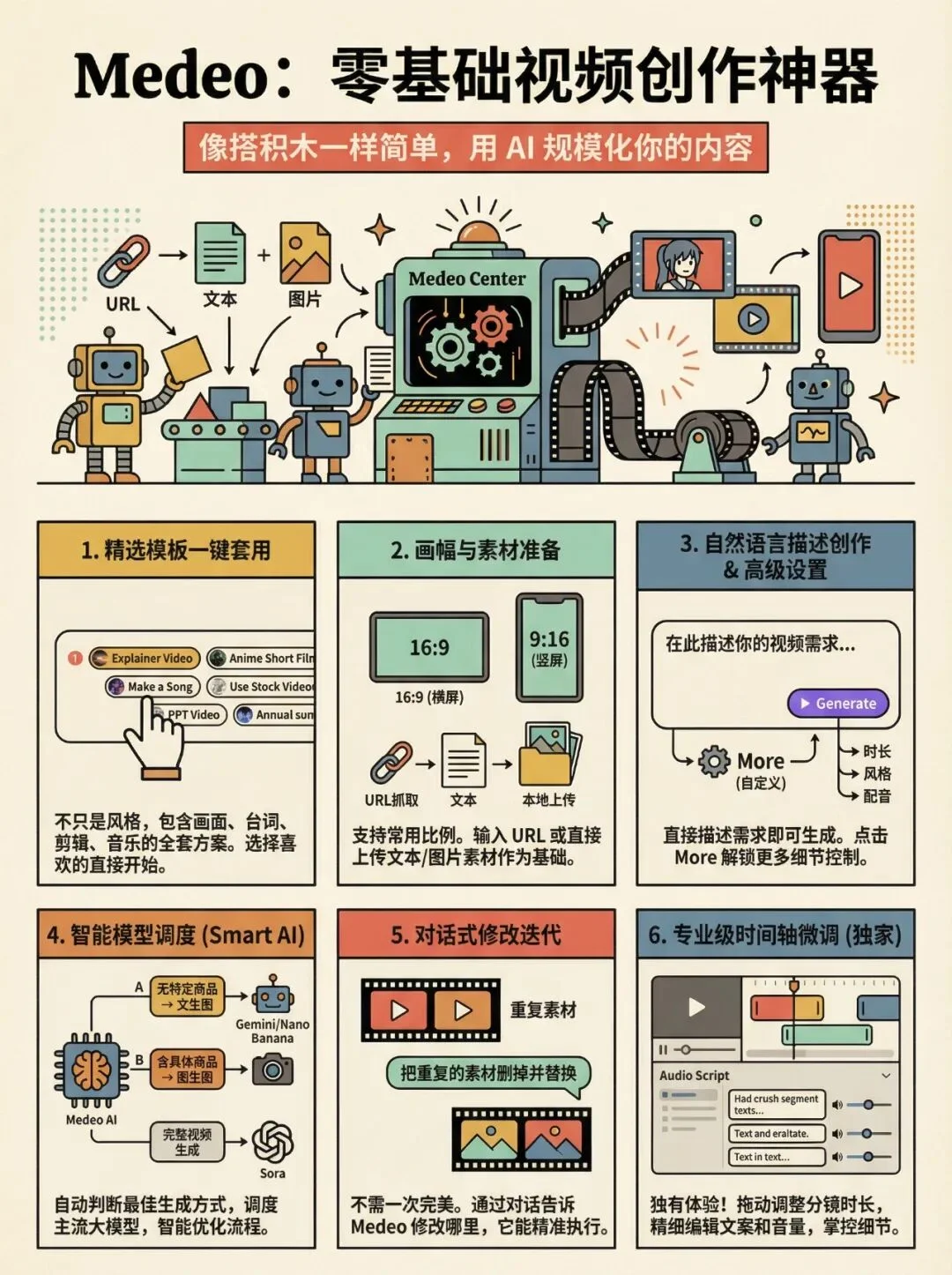 Medeo 教程:一次生成无脑抽卡不可取,真正的视频 Agent 应该啥样
