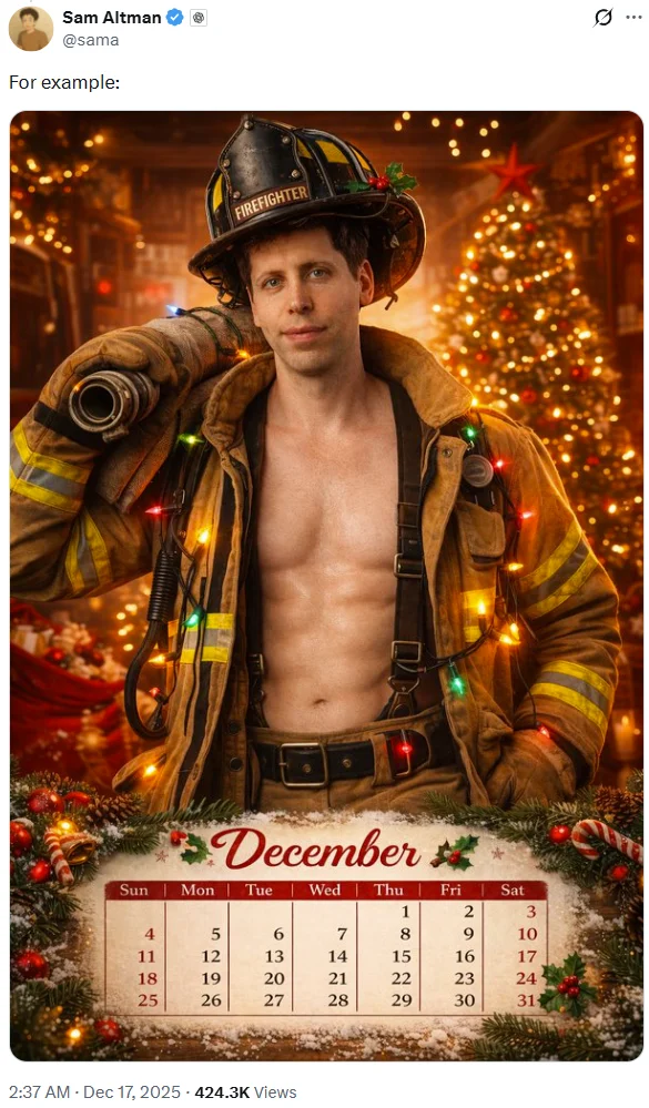 刚刚，OpenAI推出全新ChatGPT Images，奥特曼亮出腹肌搞宣传