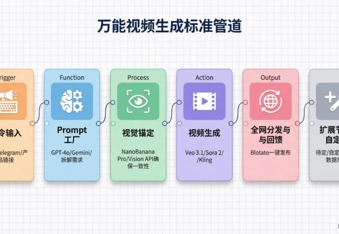 这10个n8n工作流，直接干死了90%的Tiktok视频生产，一键直出100条