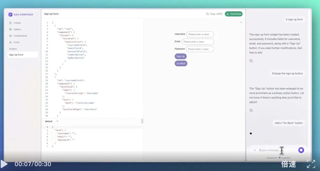 谷歌重磅开源 A2UI，这将会是2026年Agentic UI的王炸级标准！