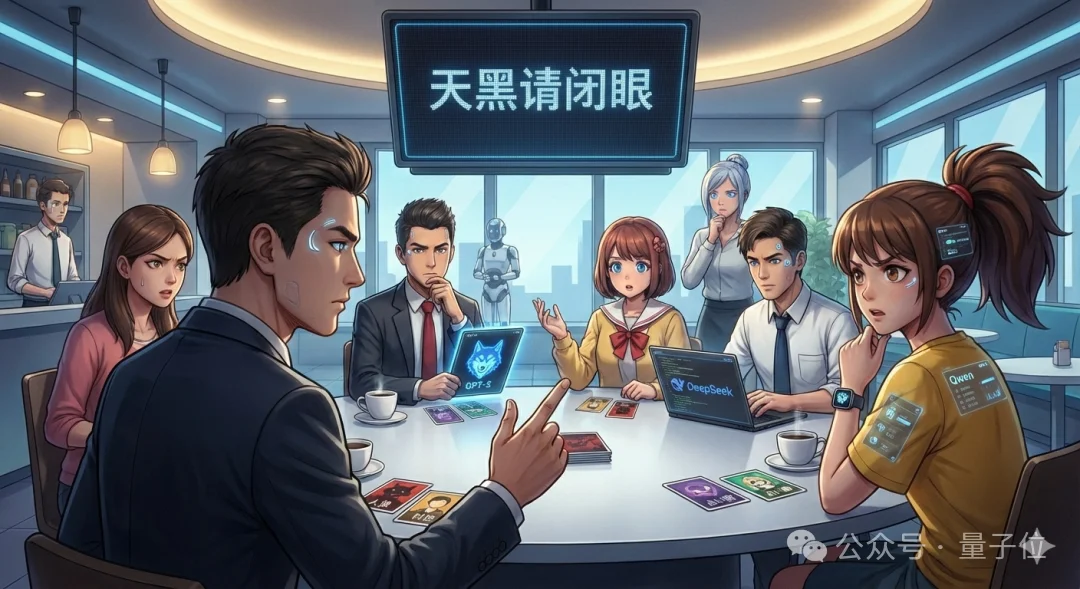 AI狼人杀终极决战！GPT、Qwen、DeepSeek大乱斗，人类高玩汗流浃背