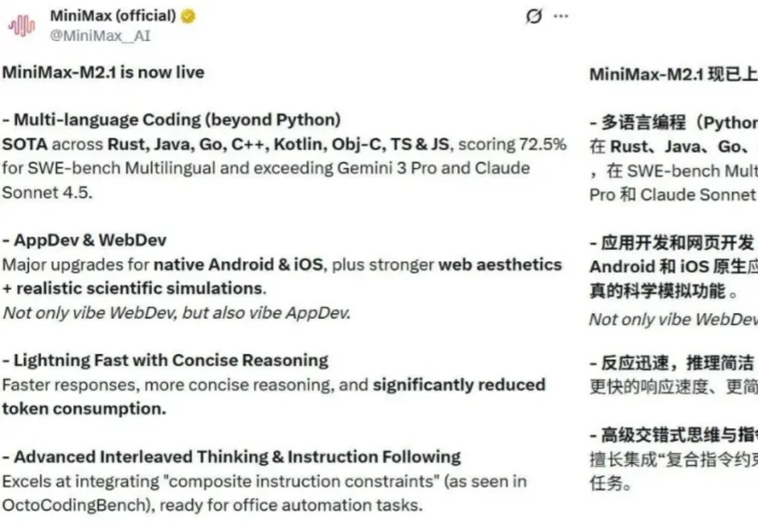 实测MiniMax M2.1之后，我们终于看懂了其招股书里的技术底气