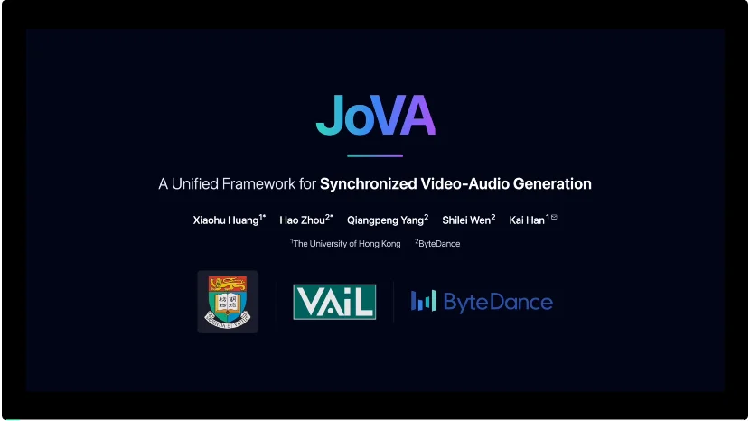 港大联合字节跳动提出JoVA: 一种基于联合自注意力的视频-音频联合生成模型