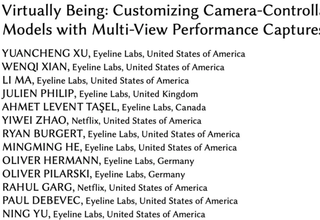 SIGGRAPH Asia 2025｜当视频生成真正「看清一个人」：多视角身份一致、真实光照与可控镜头的统一框架