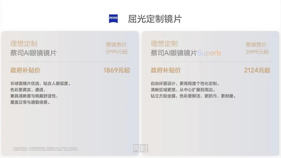 刚刚,理想首款AI眼镜发布!1699元标配蔡司镜片,小米都没这么狠