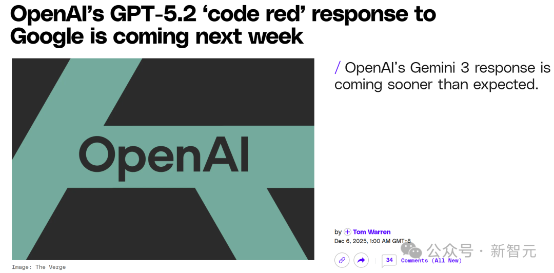 奥特曼仓促亮剑GPT-5.2!一张图爆火全网,全面碾压Gemini 3