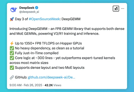 一文详解：DeepSeek 第三天开源的 DeepGEMM