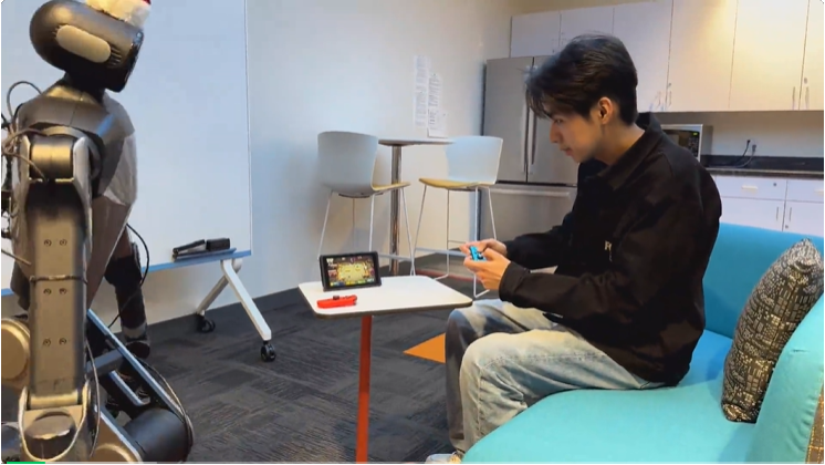 李飞飞全新「保姆」人形机器人，倒垃圾刷马桶家务全包！遥操只需Switch手柄
