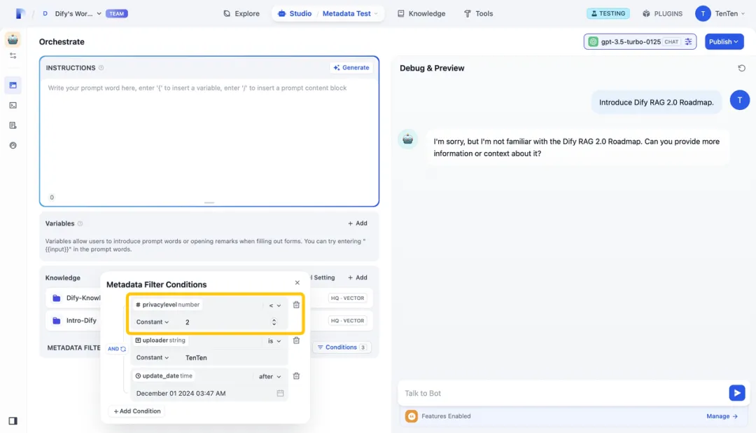 Dify v1.1.0 发布：用元数据给知识库