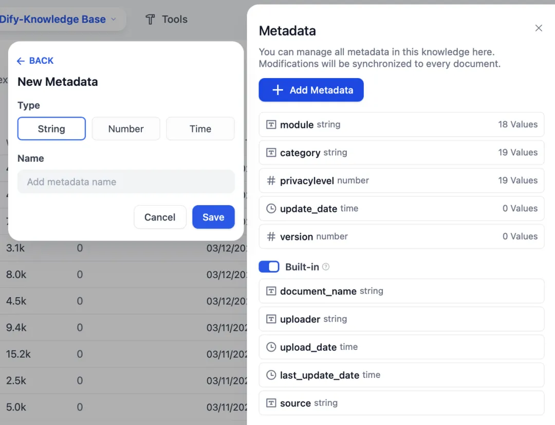 Dify v1.1.0 发布：用元数据给知识库