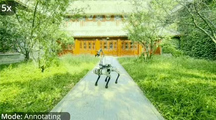 让宇树机器狗在北大未名湖畔捡垃圾，银河通用干的