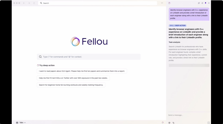 中国95后团队发布首个Agentic浏览器-Fellou，超越浏览，直达行动