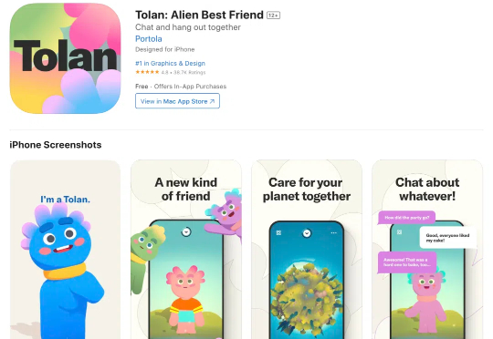 霸占App Store分类榜第一的AI陪伴应用，竟然主打“外星人”社交？