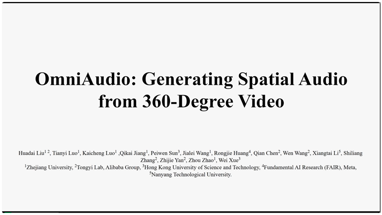 ICML25 | 让耳朵「看见」方向！仅依靠360°全景视频，就能生成3D空间音频