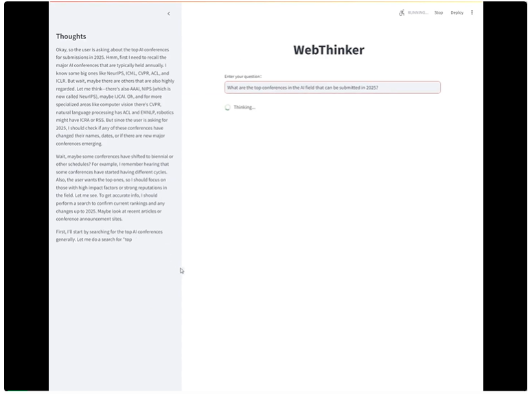 「边思考、边搜索、边写作」WebThinker开启AI搜索&研究新纪元！
