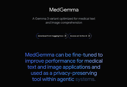 谷歌推出开源医疗大模型 MedGemma