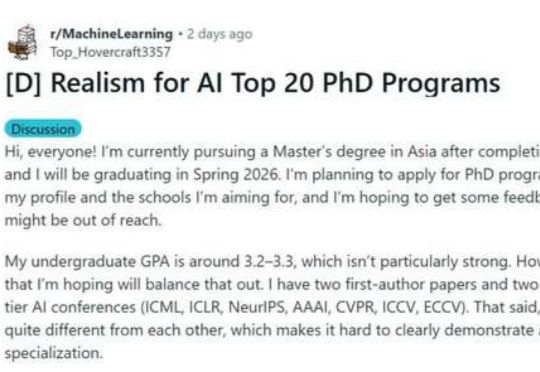 GPA只有3.3，顶会一作两篇，成功杀进TOP 20 AI博士？小哥曝光关键秘诀