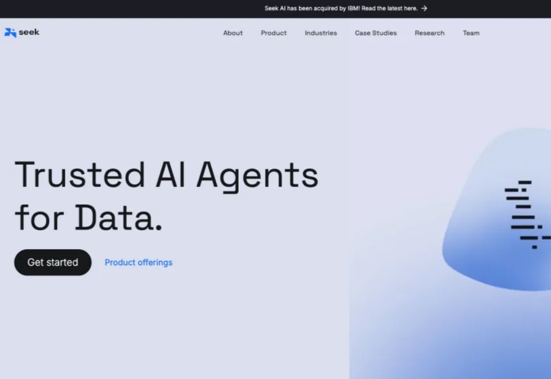 速递｜IBM未披露金额收购Seek AI，自然语言直连数据库，资源整合至Watsonx AI实验室