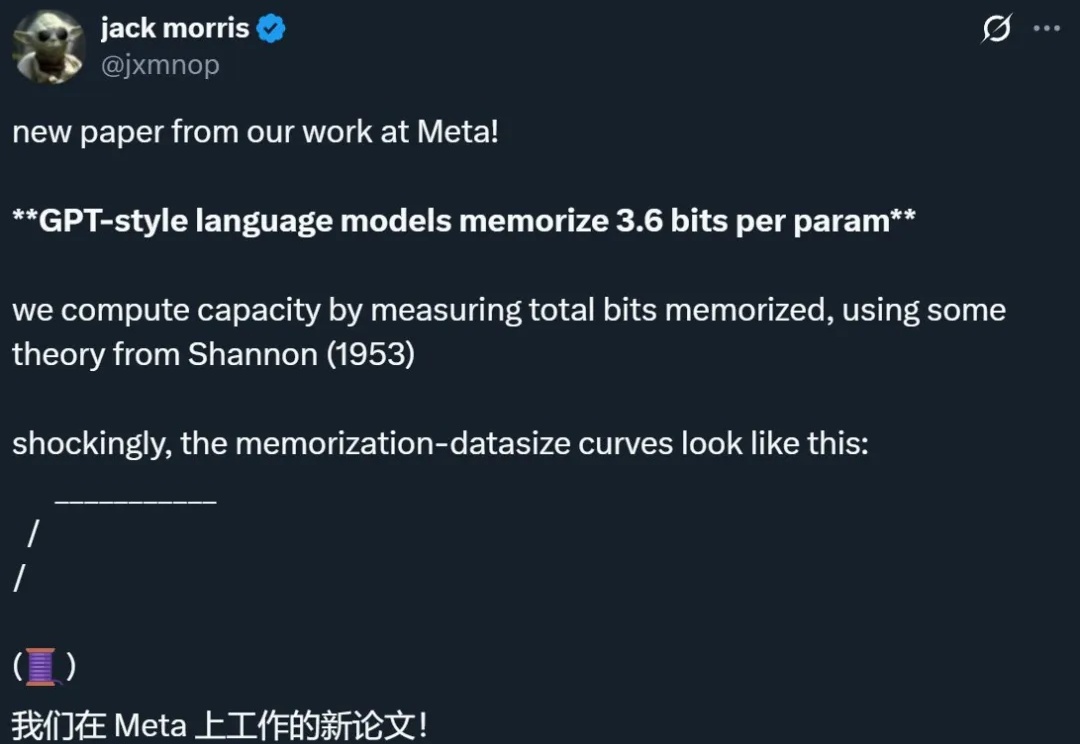 最新发现！每参数3.6比特，语言模型最多能记住这么多