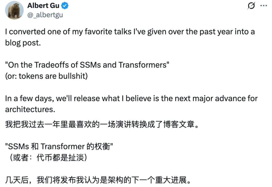 「Tokens是胡扯」，Mamba作者抛出颠覆性观点，揭露Transformer深层缺陷