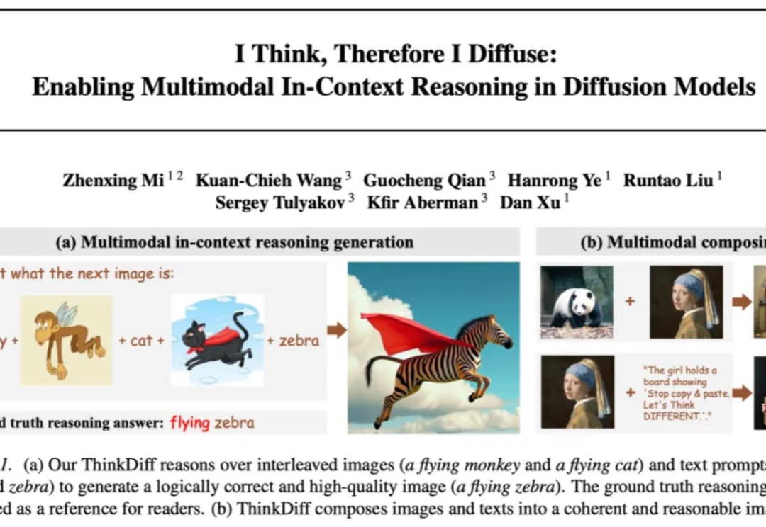ICML 2025｜多模态理解与生成最新进展：港科联合SnapResearch发布ThinkDiff，为扩散模型装上大脑