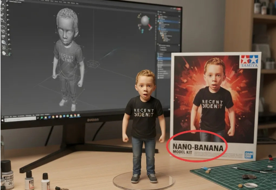 Nano banana手办玩法火爆出圈！无需抽卡，效果惊了(°o°)