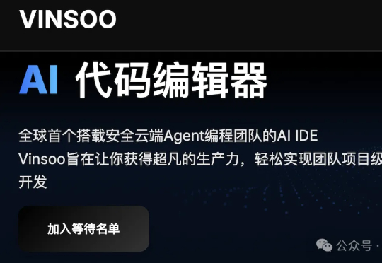 00后创始人重新定义AI编程范式！全球首个搭载云端Agent编程团队芸思智能的IDE来了-Vinsoo！