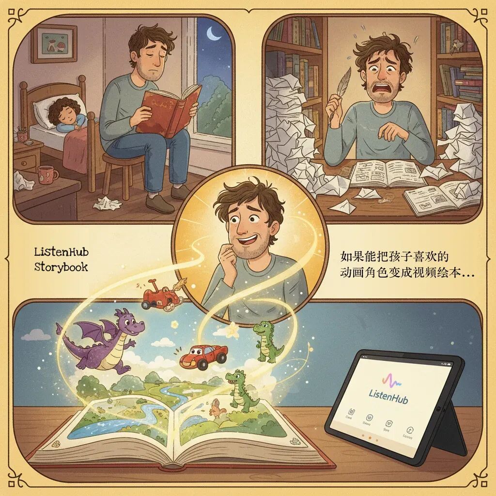 ListenHub 视频绘本，把每个人的想象都变成视频故事