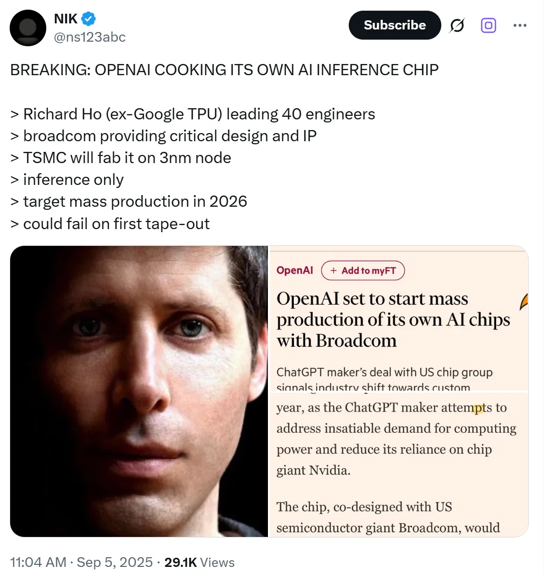 OpenAI 不想再「跪着」买显卡了