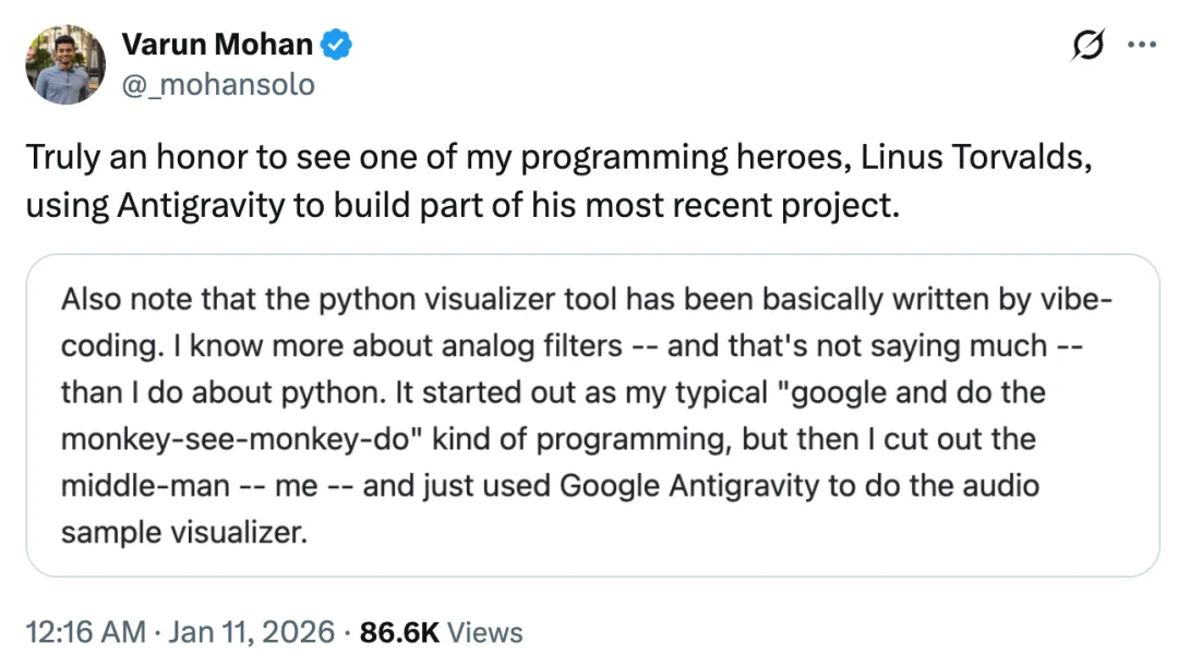 真香！刚骂完AI，Linux之父的首个Vibe Coding项目上线