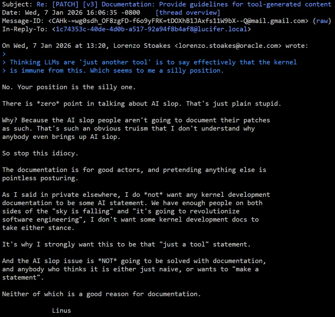 真香！刚骂完AI，Linux之父的首个Vibe Coding项目上线