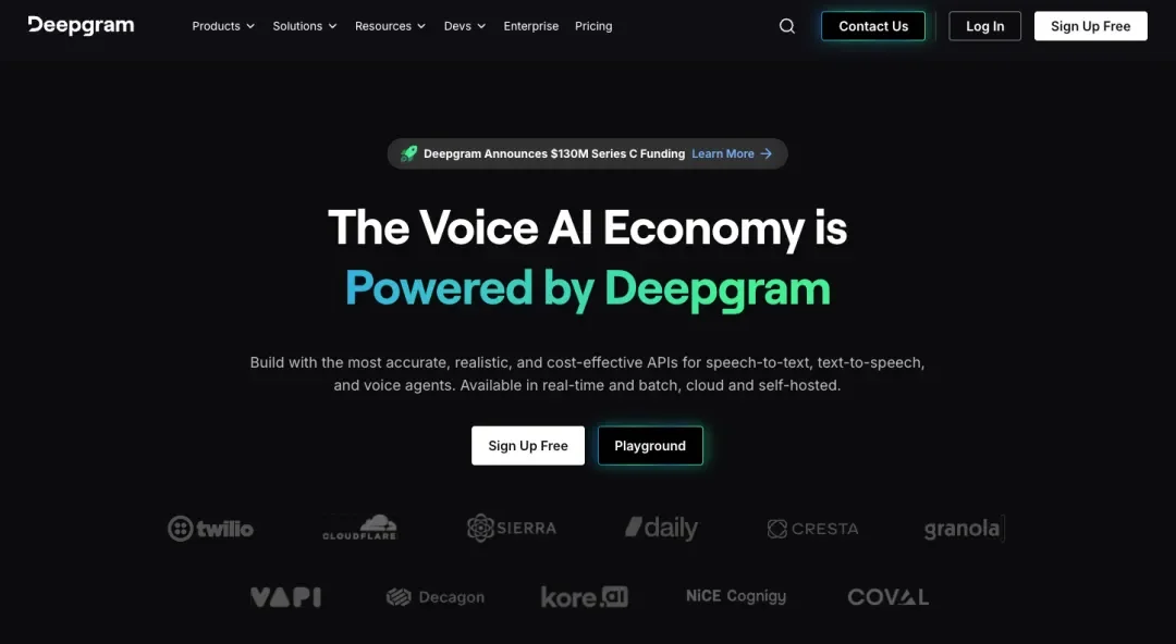 估值13亿美元，语音AI公司Deepgram宣布完成1.3亿美元C轮融资