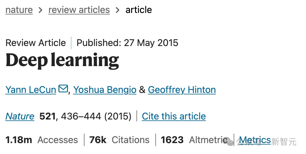 AI教父Geoffrey Hinton，全球第二个百万引用科学家！