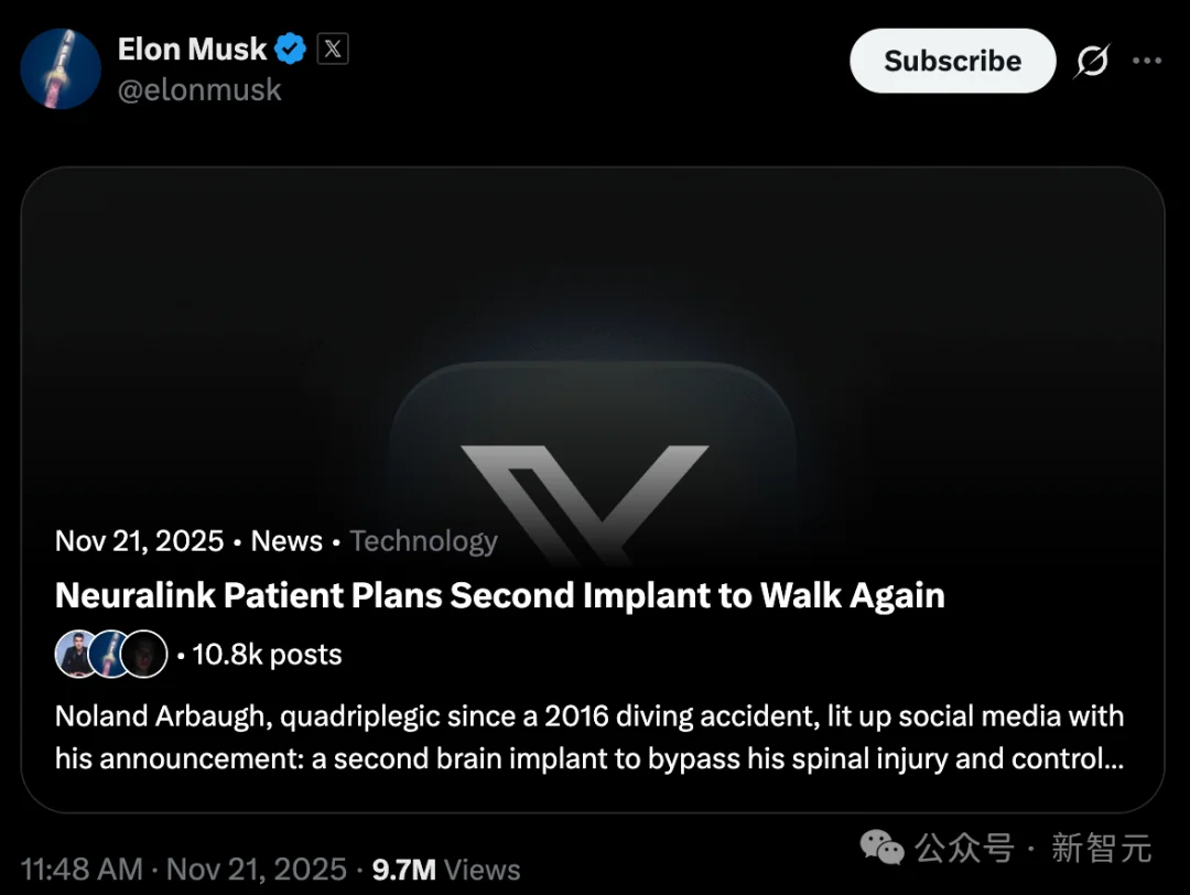 马斯克「脑机第一人」首爆！不开颅在线升级，永生代码已写入