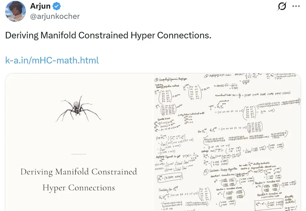 租了8张H100，他成功复现了DeepSeek的mHC，结果比官方报告更炸裂