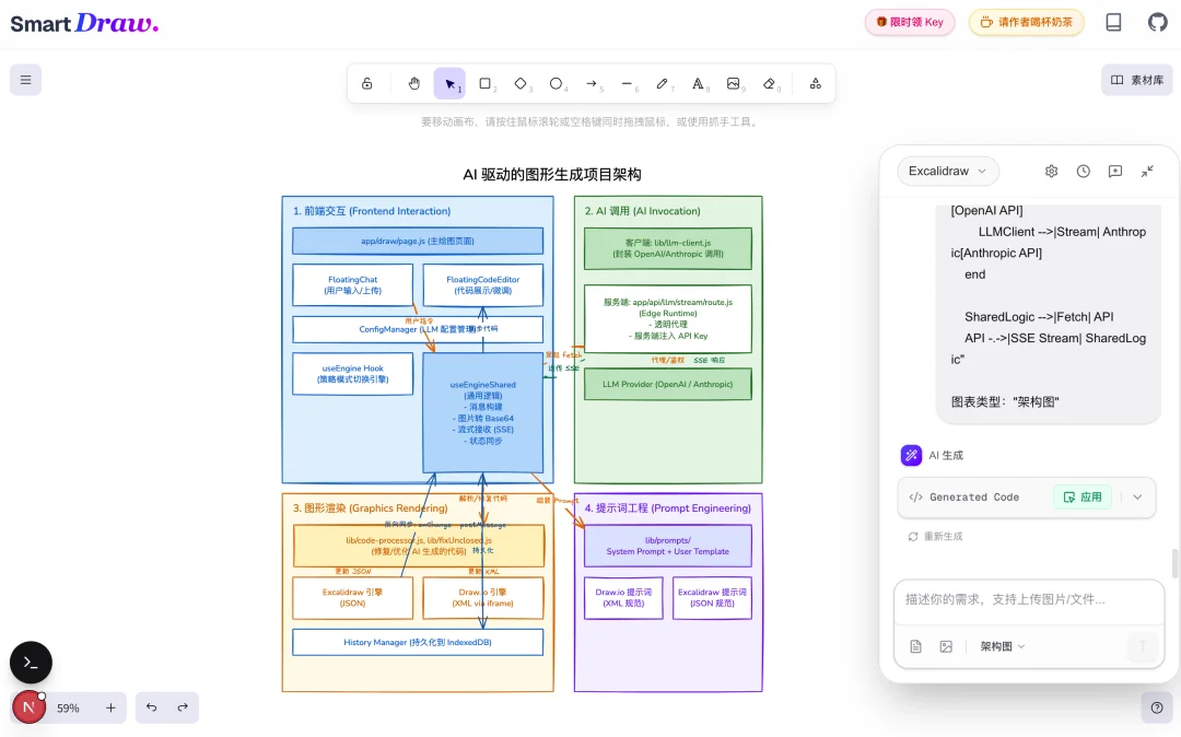 一句话让 AI 生成手绘风可编辑图表！这个开源项目让我玩上瘾了｜AI 上新