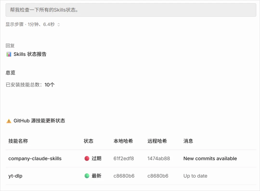 我们花了两天时间,终于造出了能自我进化的Skills管理器。